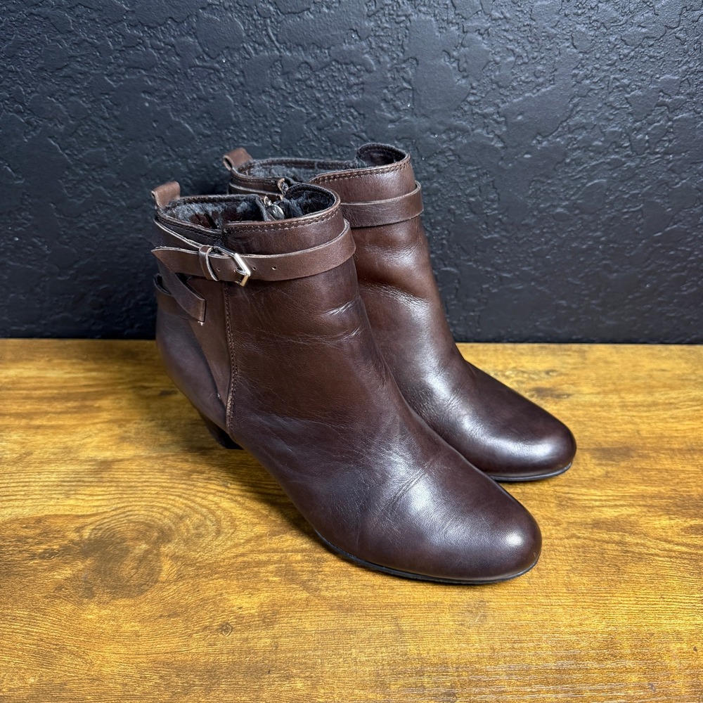 Sam Edelman Maddox 76840 Brown Leather Ankle‎ Booties Women's Size 5.5 M